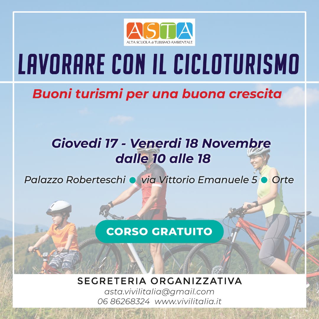 lavorare con il cicloturismo corso asta