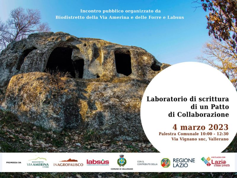 Locandina Cura dei beni comuni nell’Agro Falisco e nei Monti Cimini Labsus Faleria conferenza 3