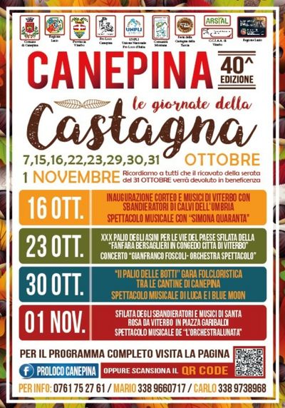 locandina giornate della castagna canepina