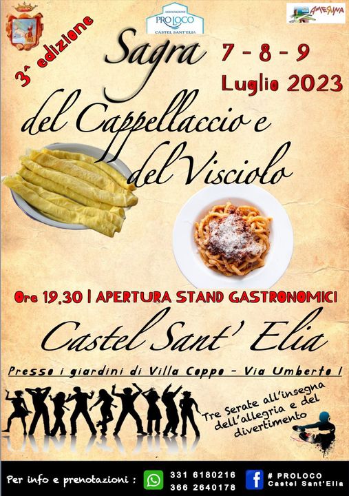 Sagra del Cappellaccio e del Visciolo Castel Sant'Elia 2023