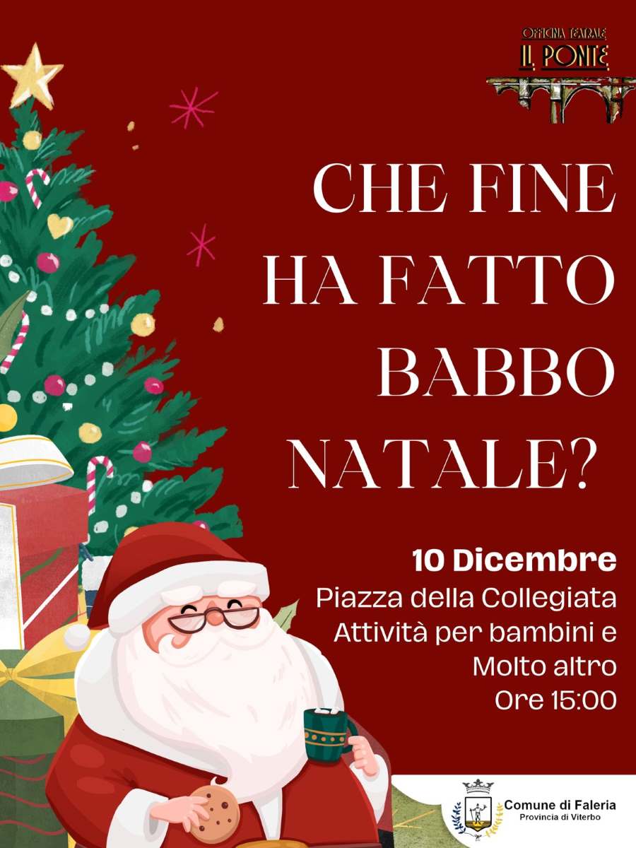 Locandina Che fine ha fatto babbo natale 2023 Faleria