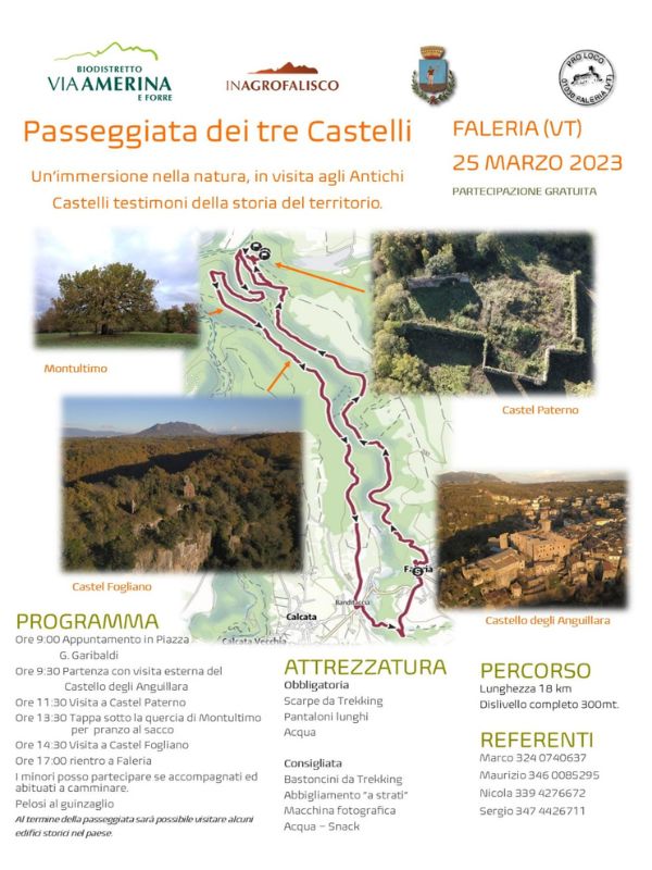 Locandina Locandina Passeggiata dei tre castelli 2023