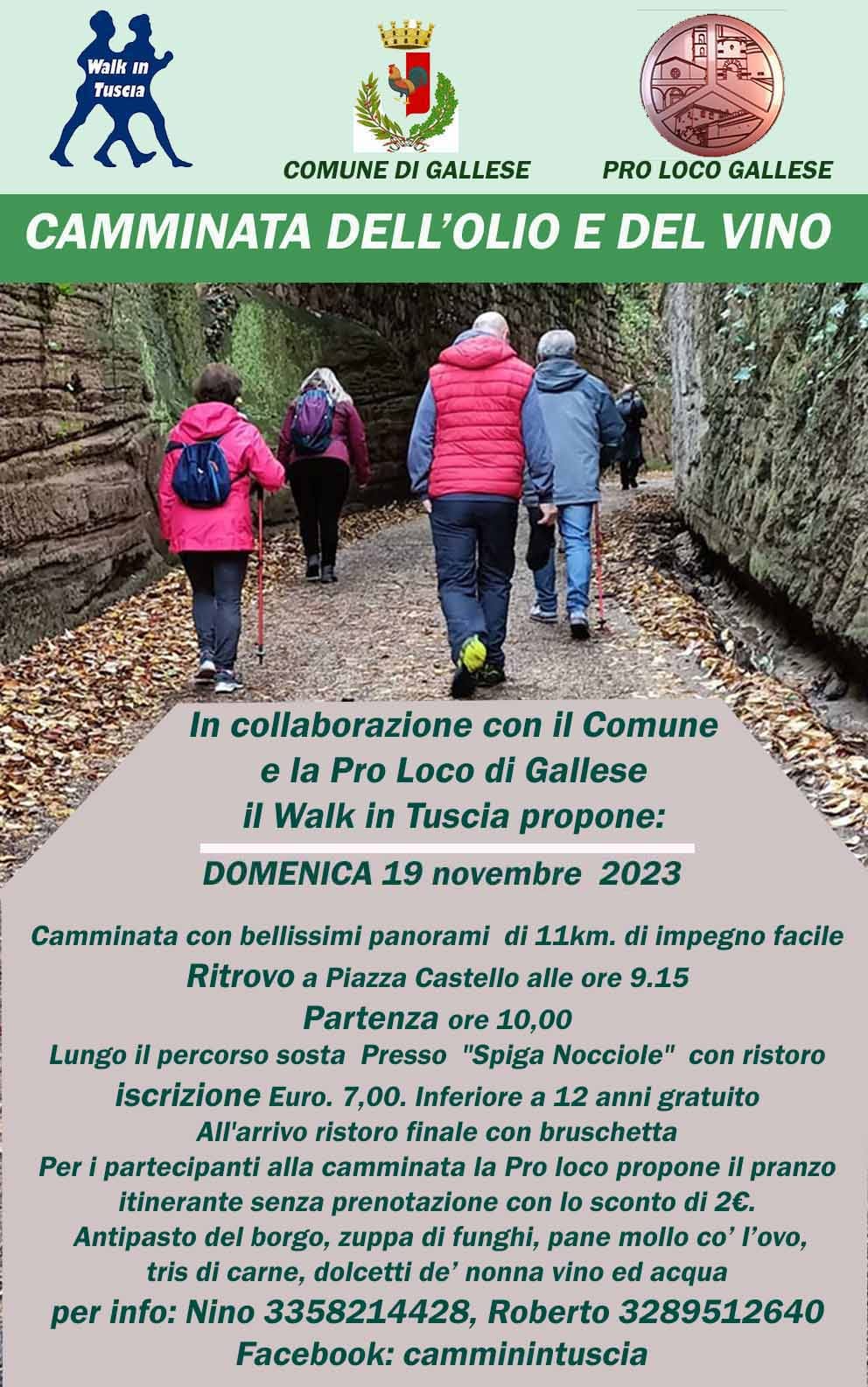 Camminata dellolio e del vino 2023