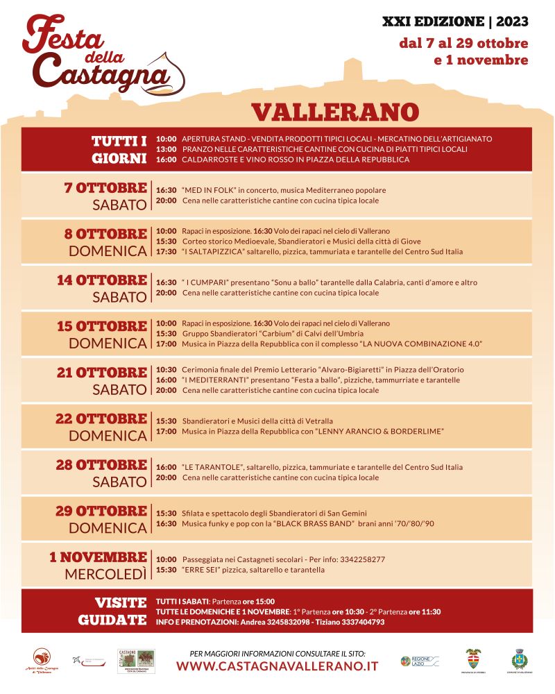 Programma Festa Castagna 2023