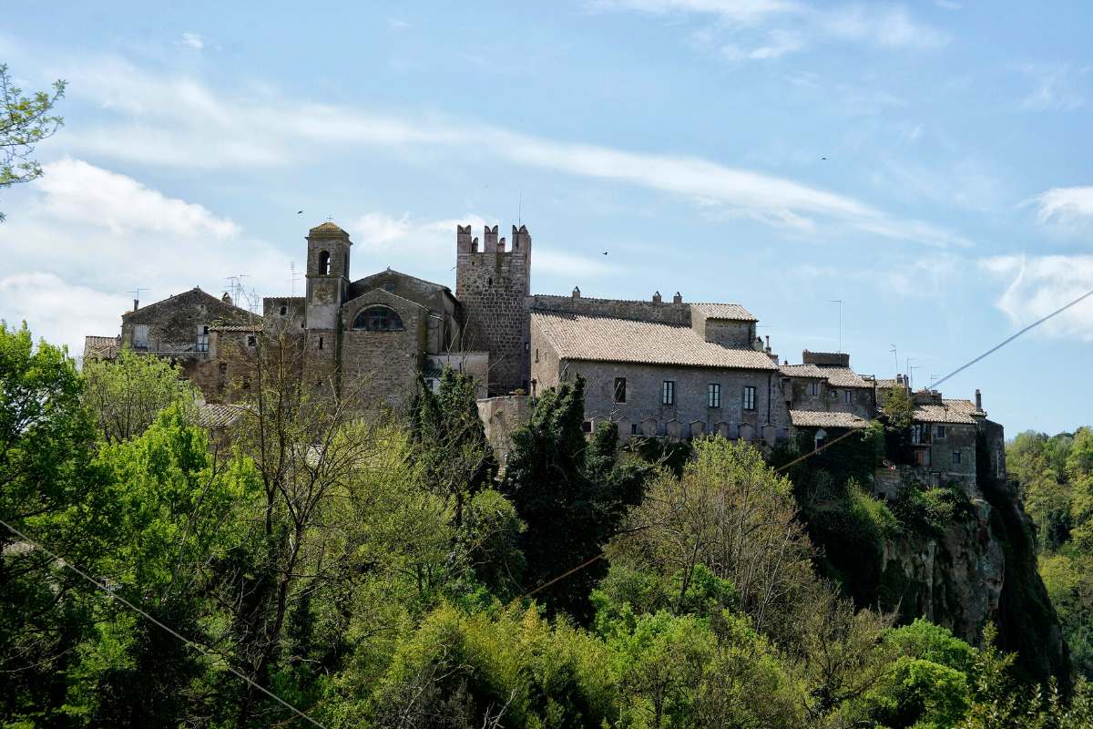 Calcata percorso in bici